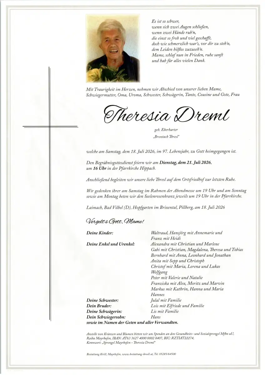 Parte von Theresia Dreml