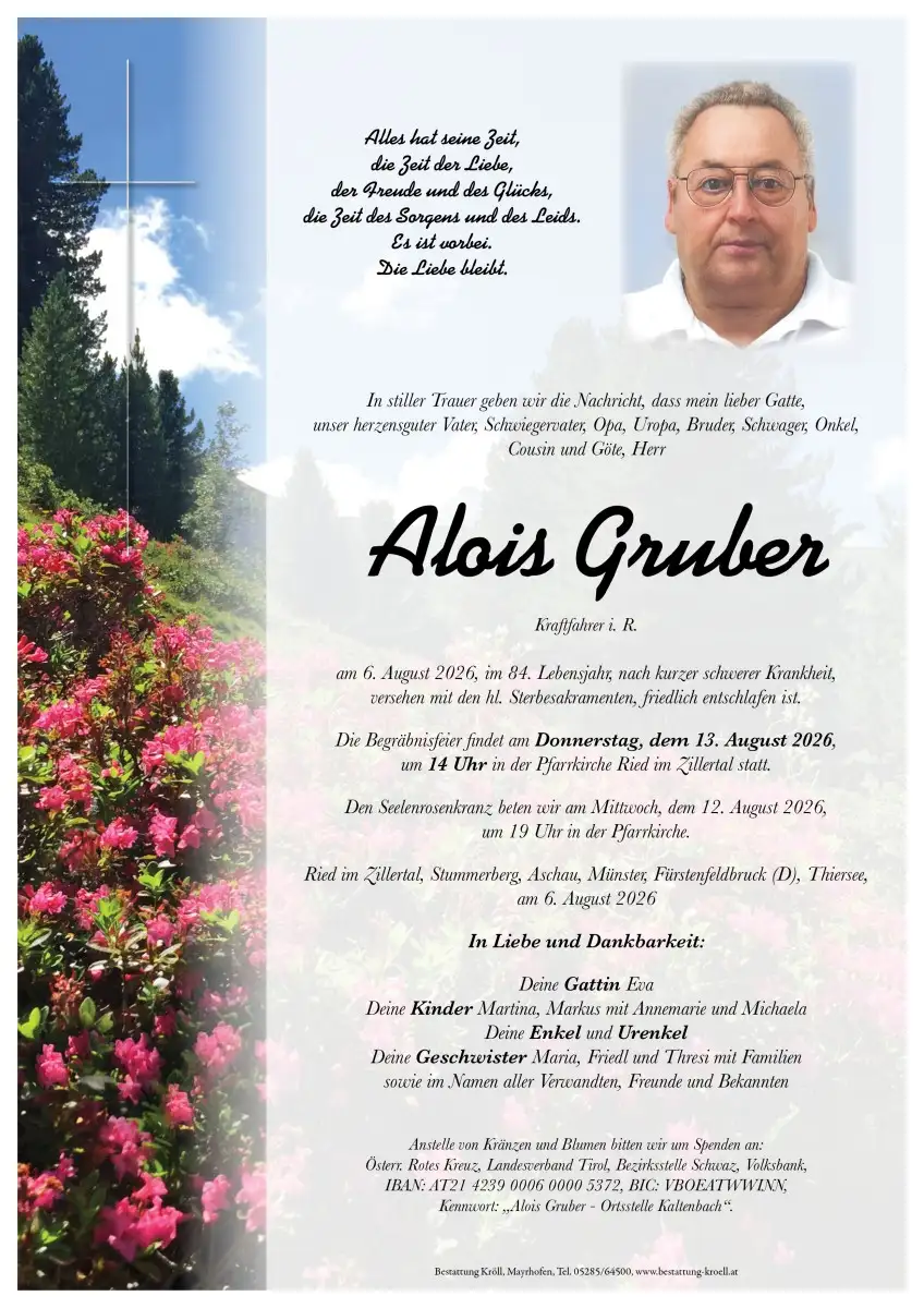 Parte von Alois Gruber