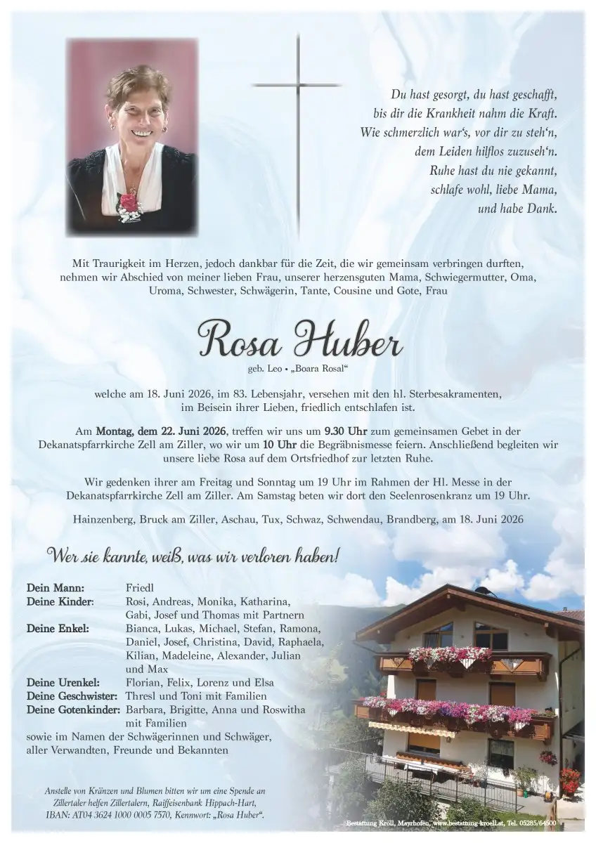 Parte von Rosa Huber