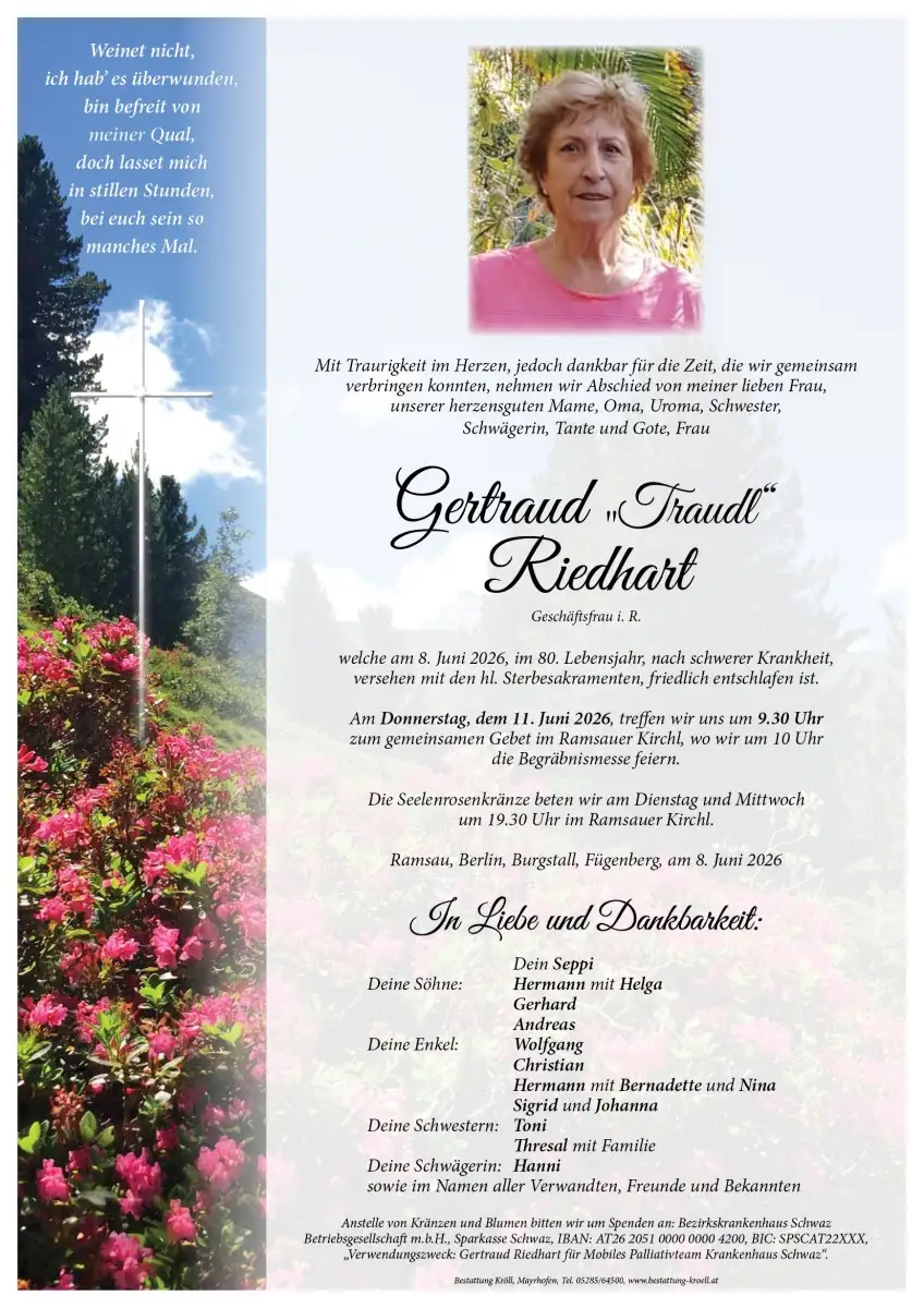 Parte von Gertraud Riedhart