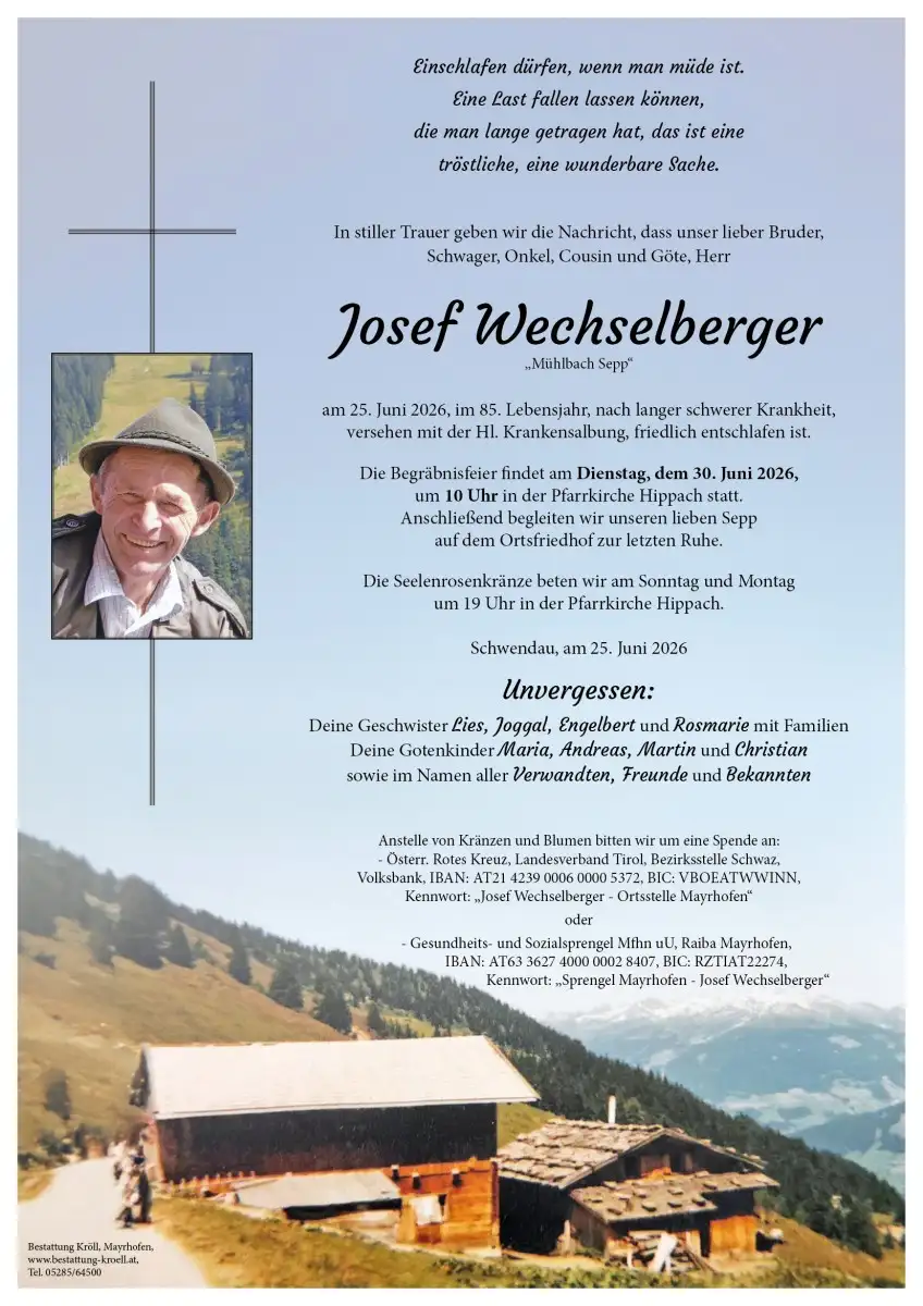 Parte von Josef Wechselberger